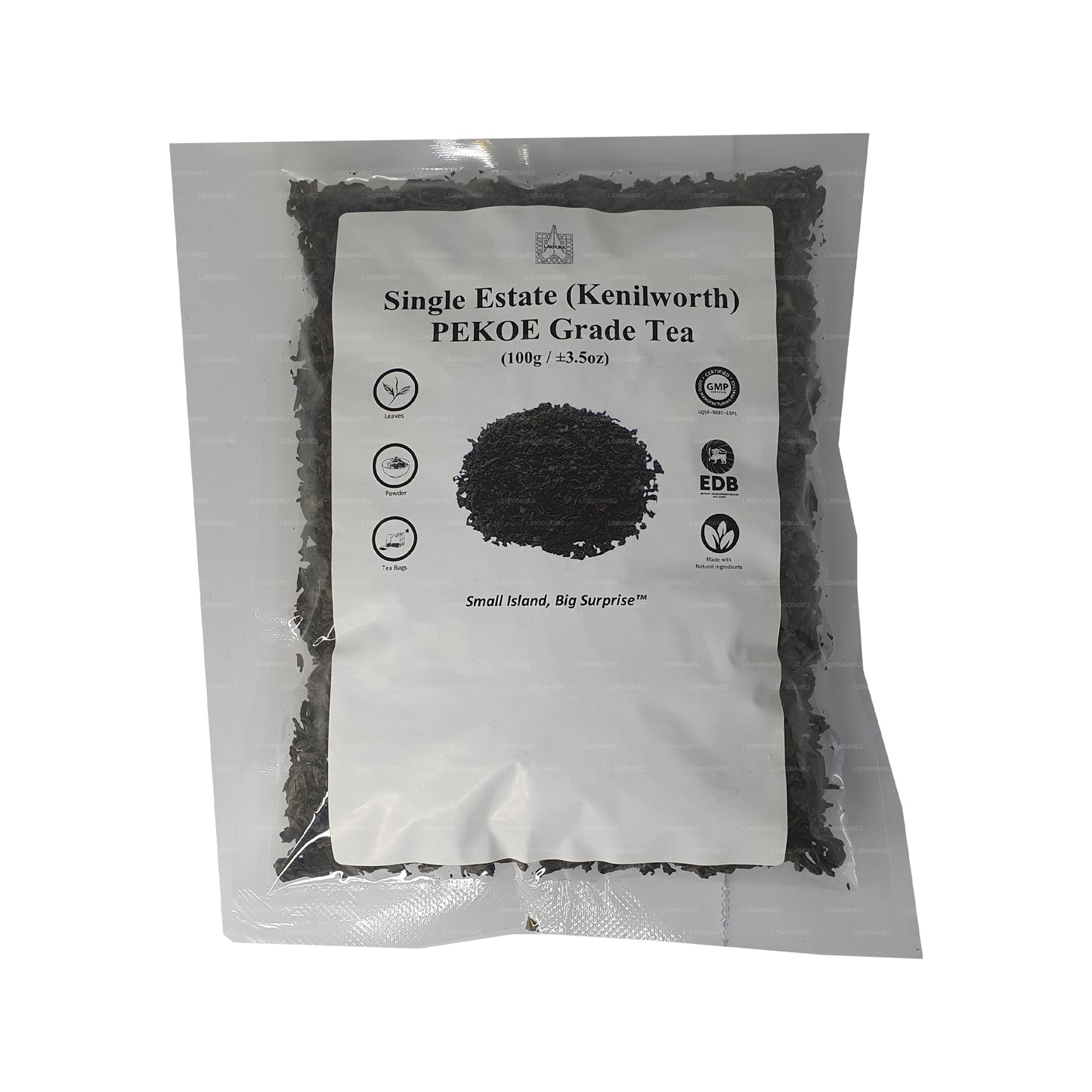 Tè nero di Ceylon Lakpura Single Estate (Kenilworth) di grado PEKOE (100 g)