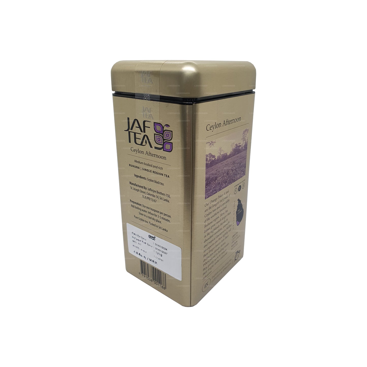 Jaf Tea Classic Gold Collection Ceylon Afternoon, contenitore da 125 g