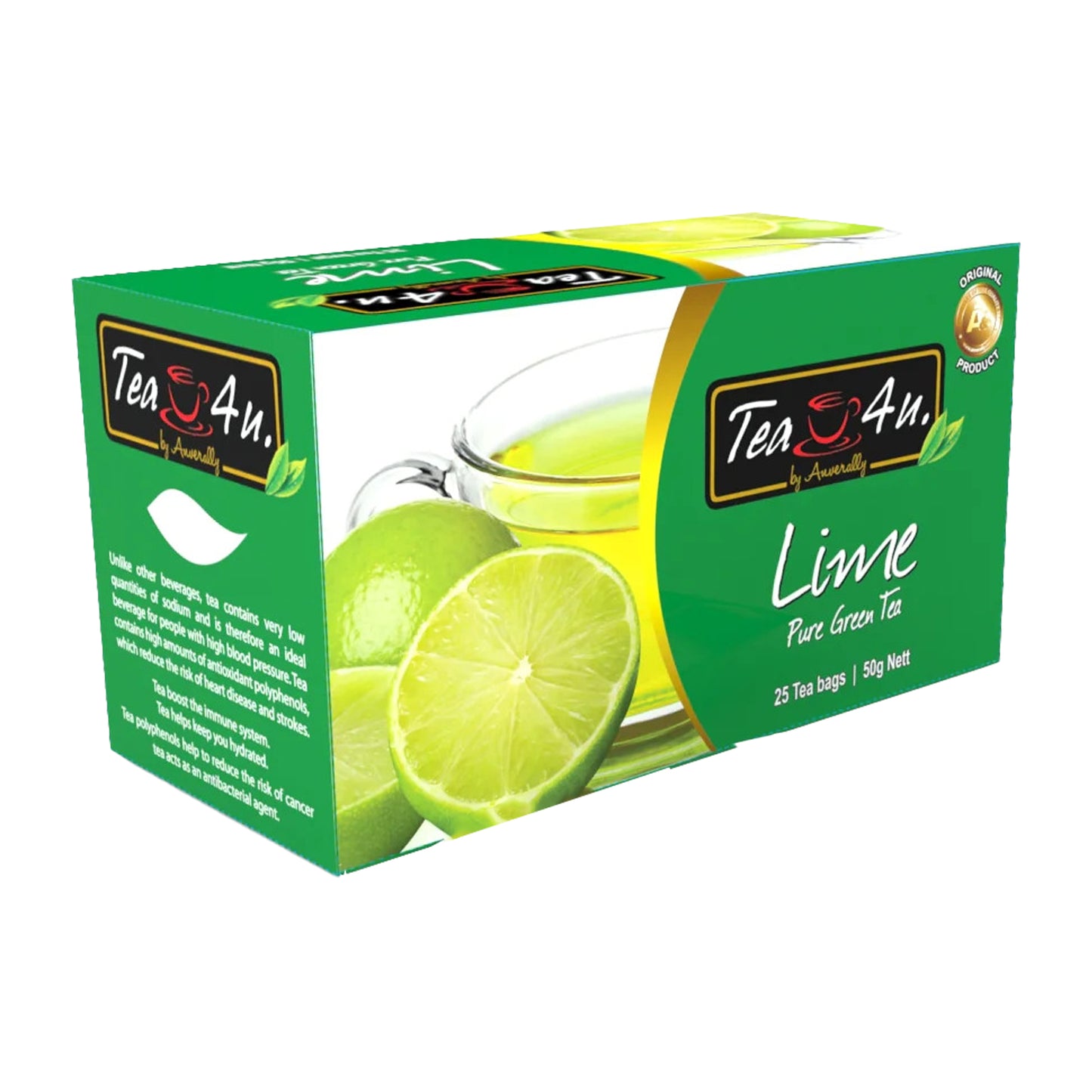 Tea4U Lime Green Tea (50g) 25 bustine di tè