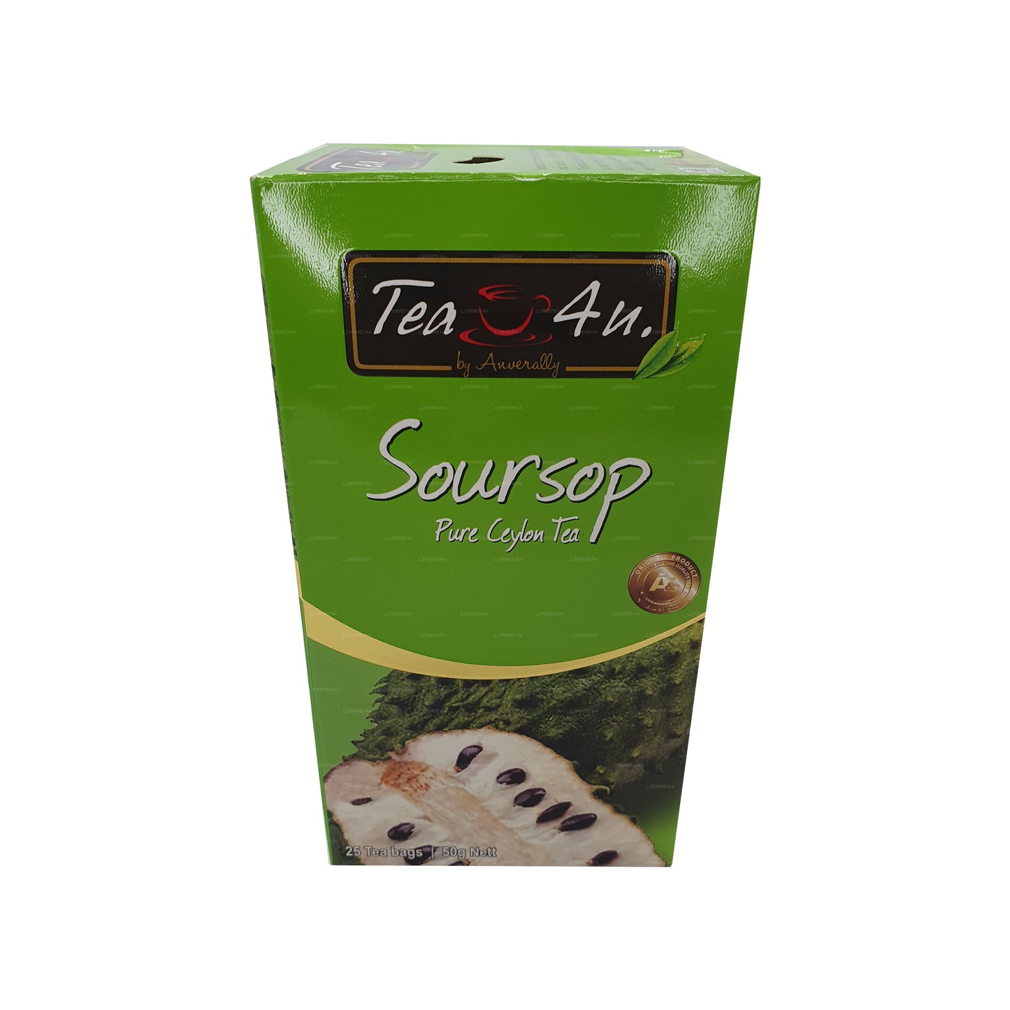 Tea4U Tè nero con soursop (50g) 25 bustine di tè