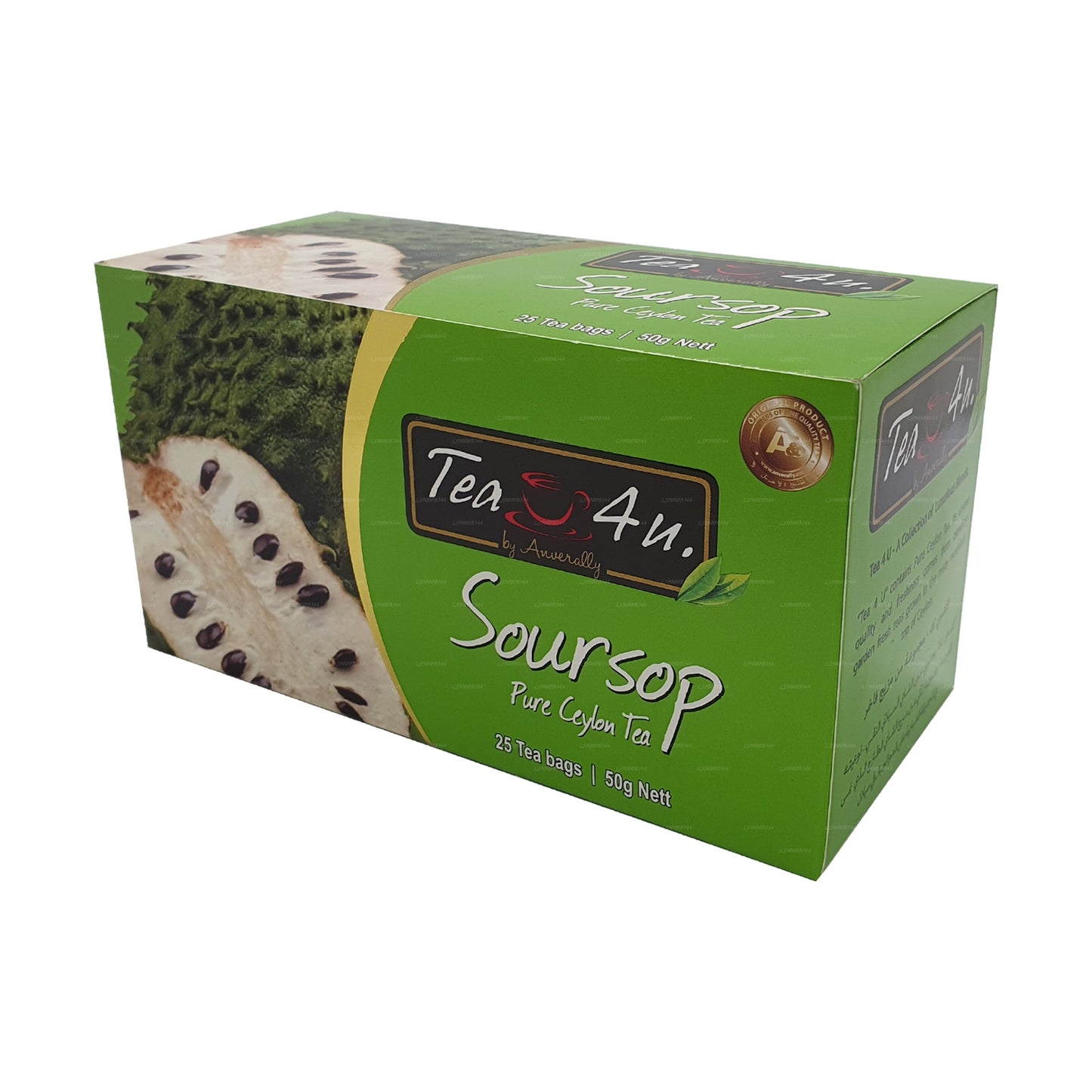 Tea4U Tè nero con soursop (50g) 25 bustine di tè