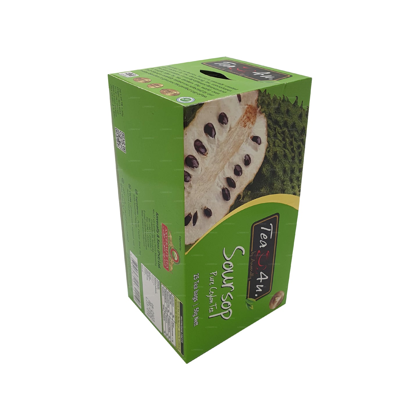 Tea4U Tè nero con soursop (50g) 25 bustine di tè