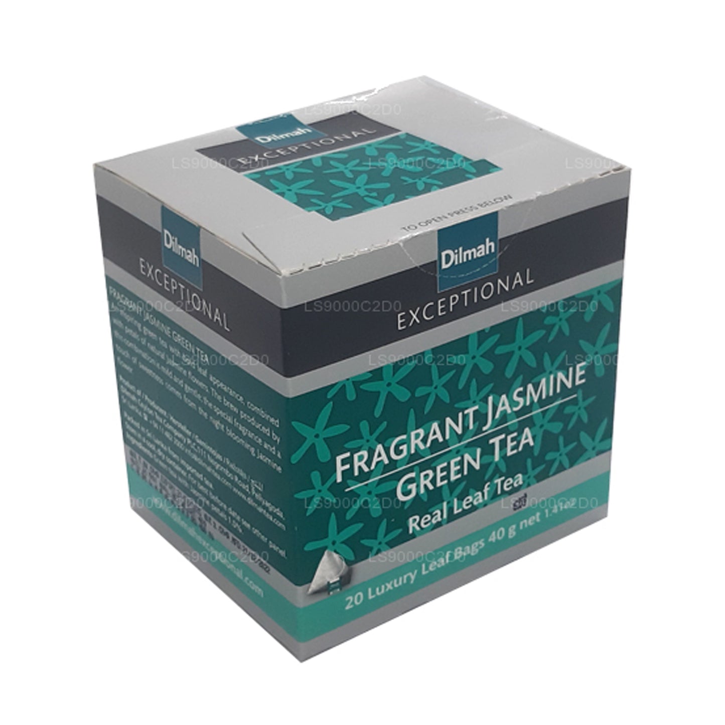 Dilmah Exceptional Fragrant Jasmine and Green Real Leaf Tea (40 g) 20 bustine di tè