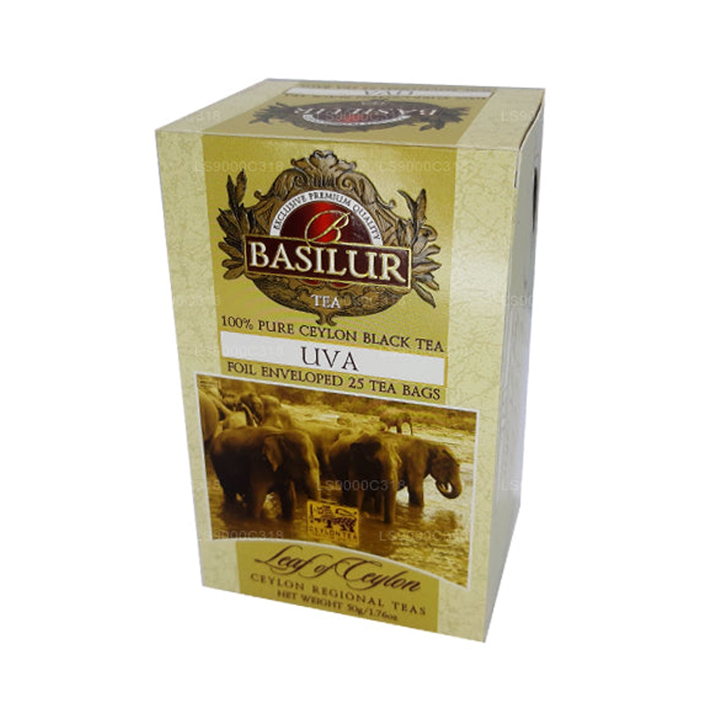 Tè nero puro «Uva» con foglie di basilur di Ceylon (50 g)