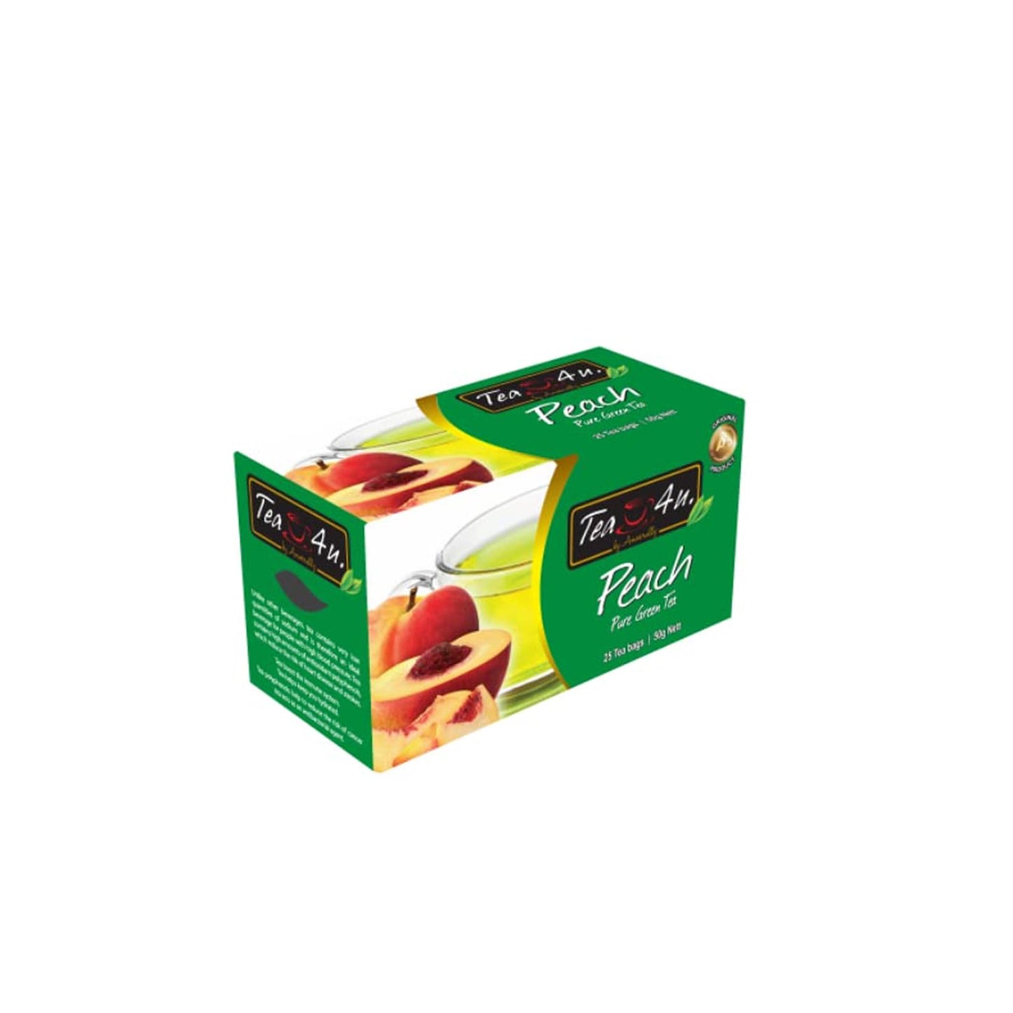 Tea4U Peach Green Tea (50g) 25 bustine di tè