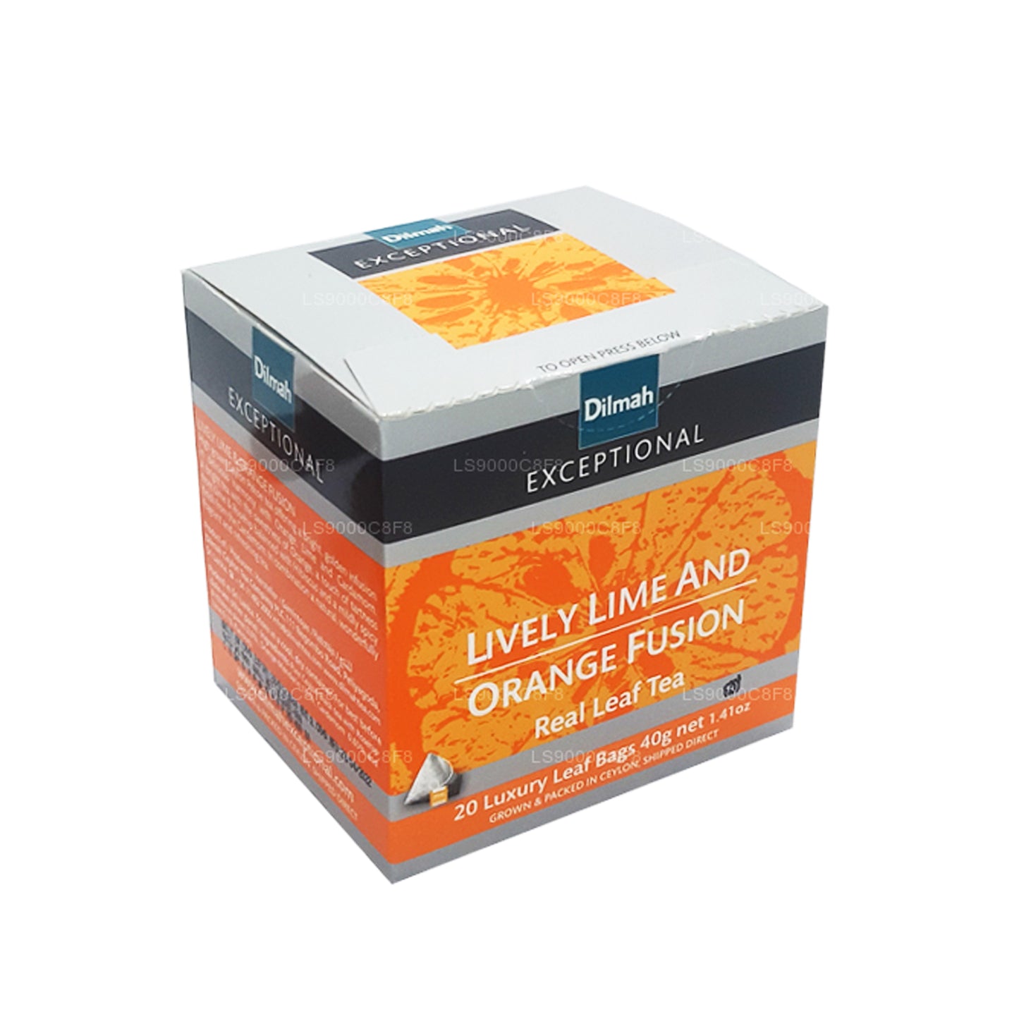 Dilmah Exceptional Lively Lime and Orange Fusion Real Leaf Tea (40 g) 20 bustine