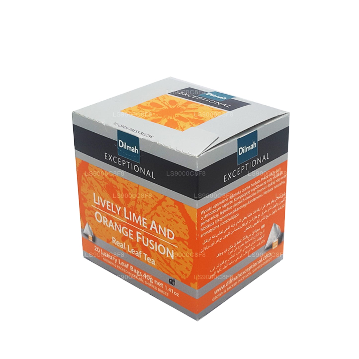 Dilmah Exceptional Lively Lime and Orange Fusion Real Leaf Tea (40 g) 20 bustine