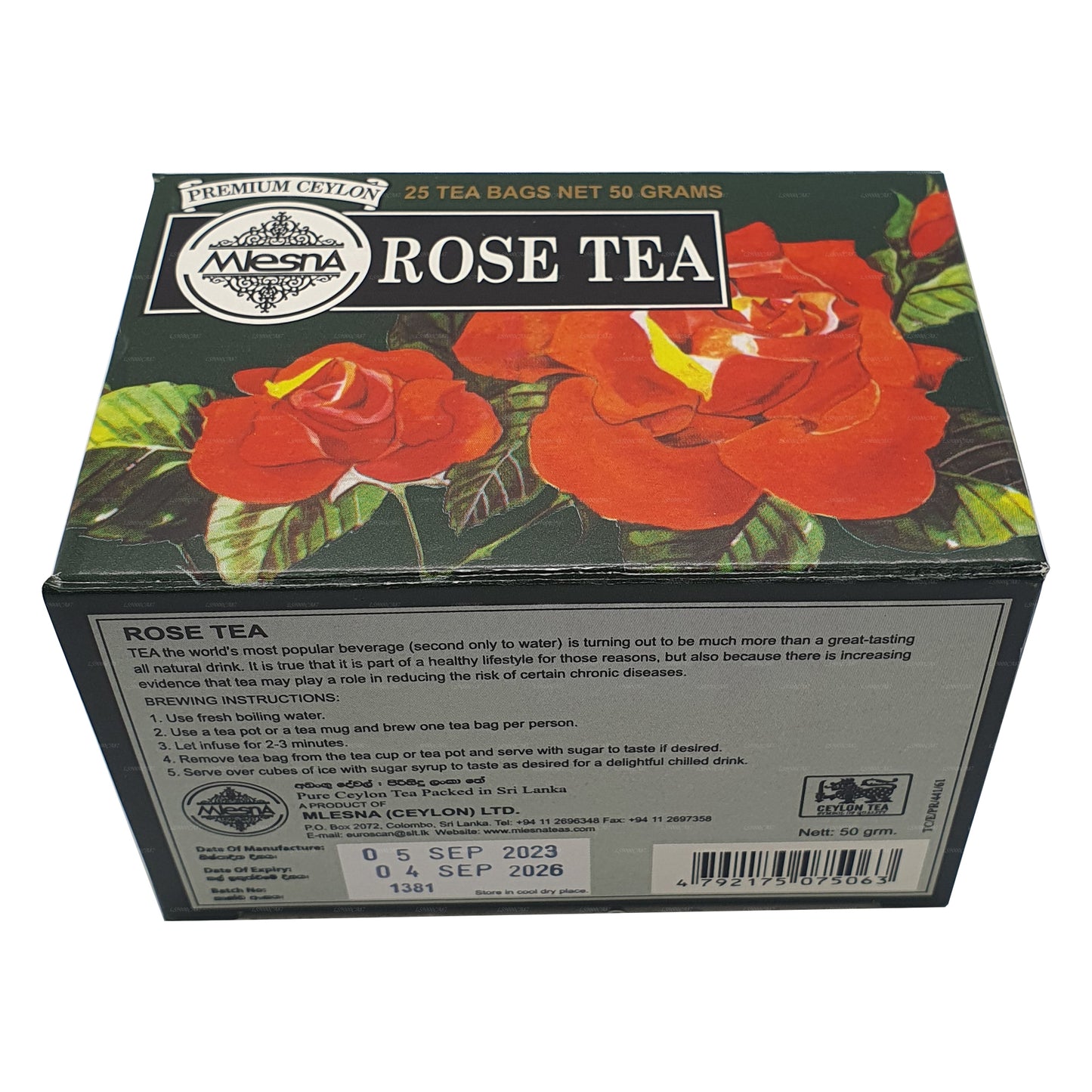 Tè alla rosa Mlesna (50g) 25 bustine di tè