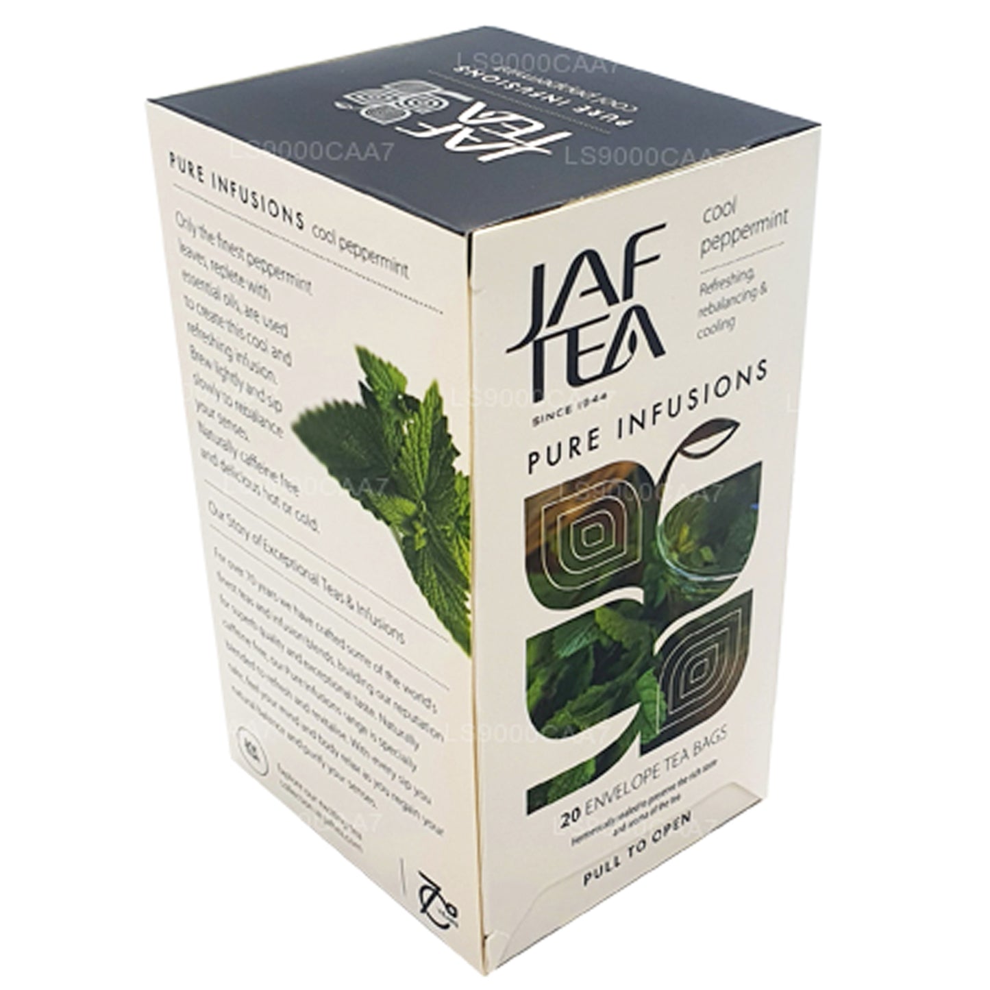 Jaf Tea Pure Infusions Collection, bustine di tè in pellicola di menta piperita fresca (30 g)