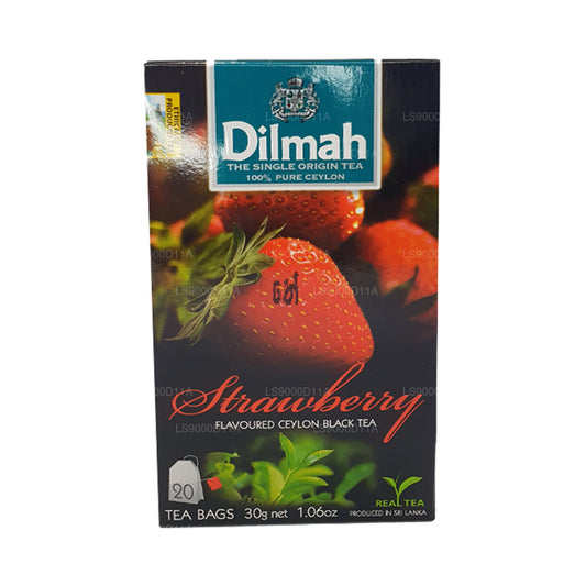 Tè nero di Ceylon aromatizzato alla fragola Dilmah (30g) 20 bustine di tè