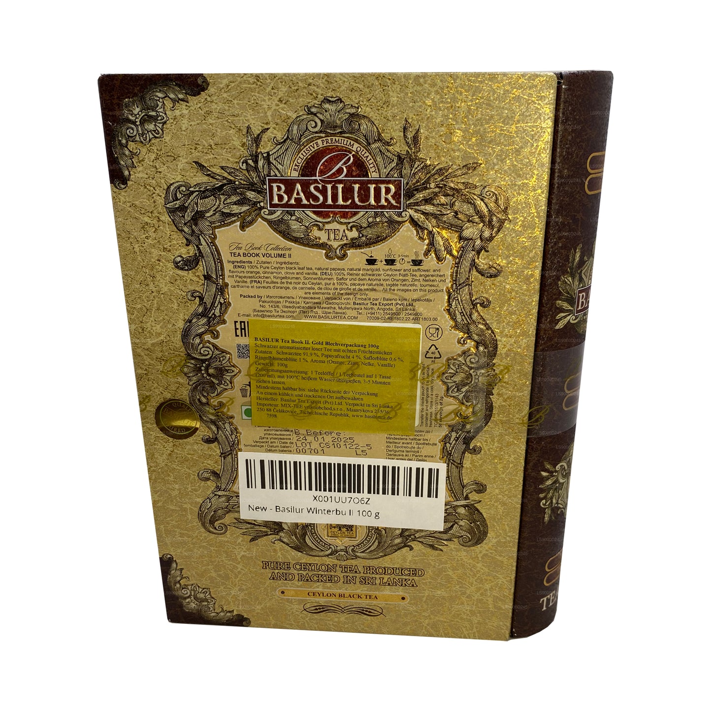 Basilur Tea Book «Tea Book Volume II - Gold» (100 g), contenitore