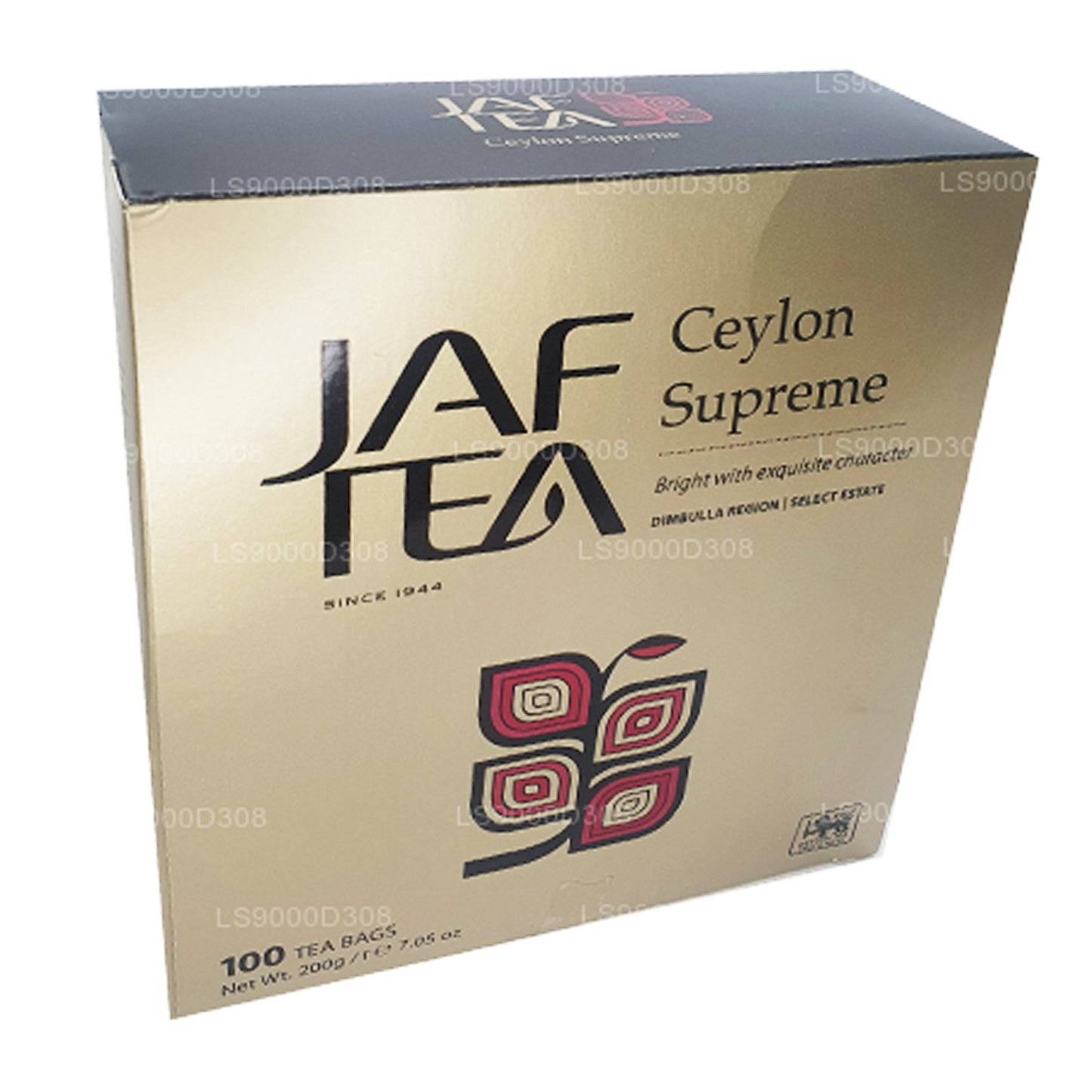 Jaf Tea Classic Gold Collection Ceylon Supreme 100 bustine di tè con cordoncino e targhetta (200 g)