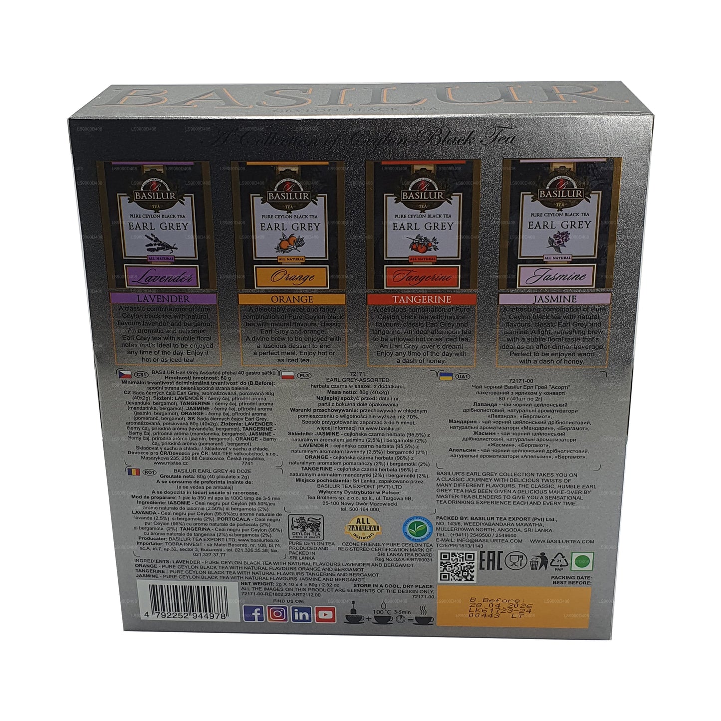 Basilur Collezione Earl Grey assortita (80g)