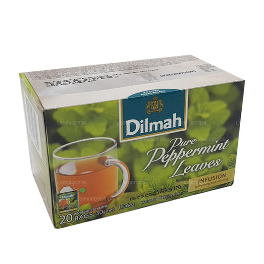 Dilmah, foglie di menta piperita pure (30g), 20 bustine di tè