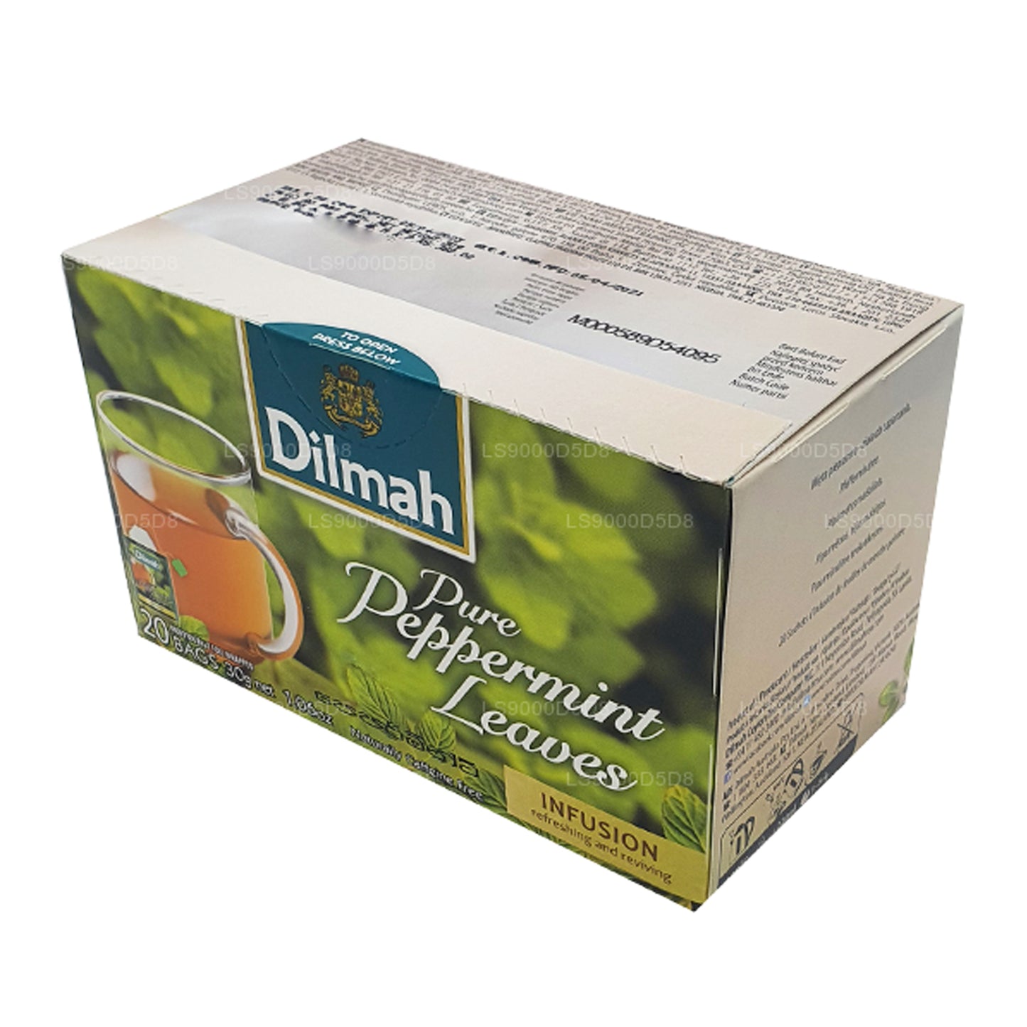 Dilmah, foglie di menta piperita pure (30g), 20 bustine di tè