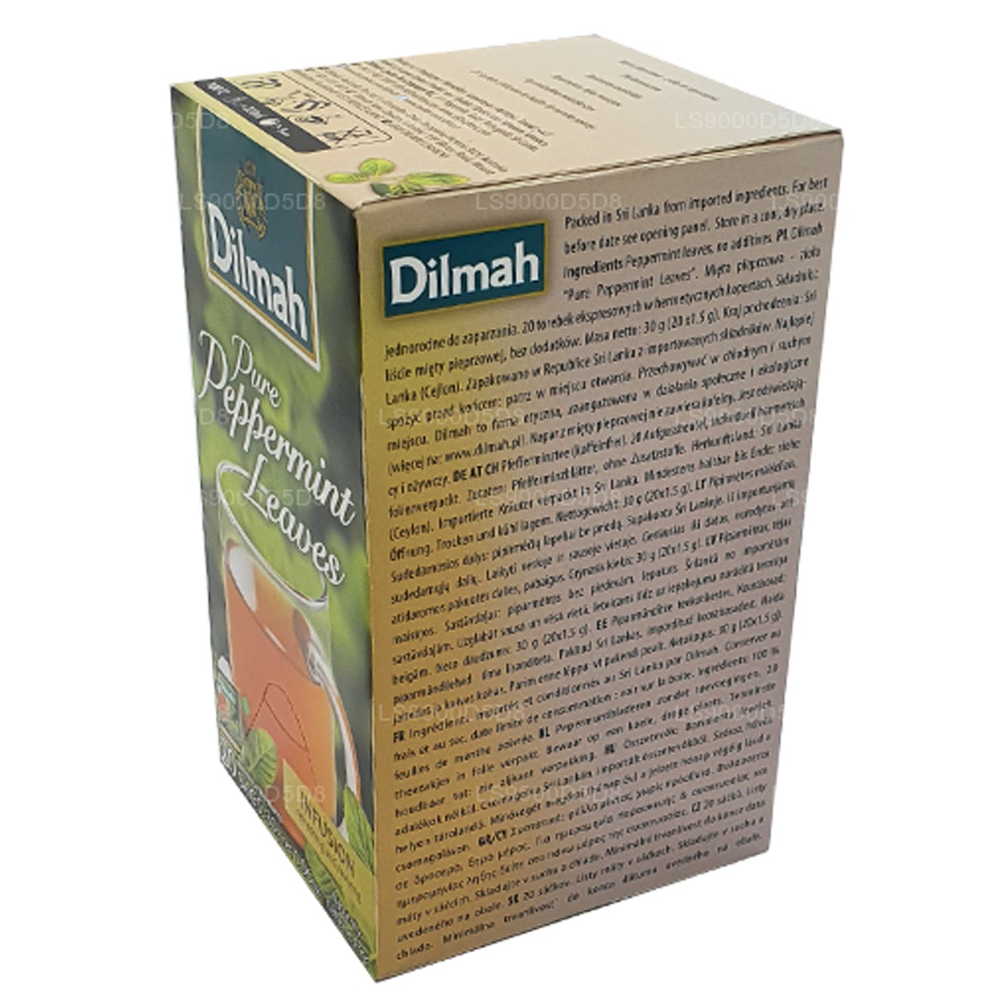 Dilmah, foglie di menta piperita pure (30g), 20 bustine di tè