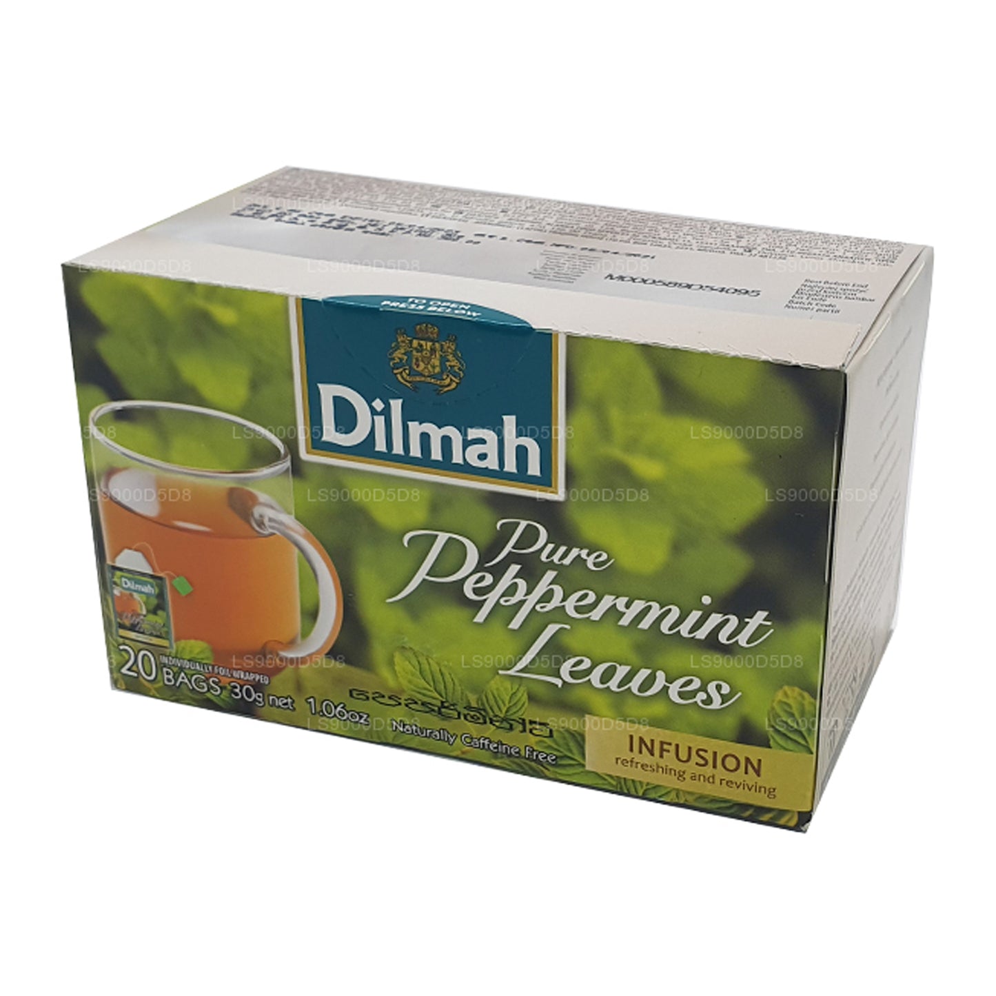 Dilmah, foglie di menta piperita pure (30g), 20 bustine di tè