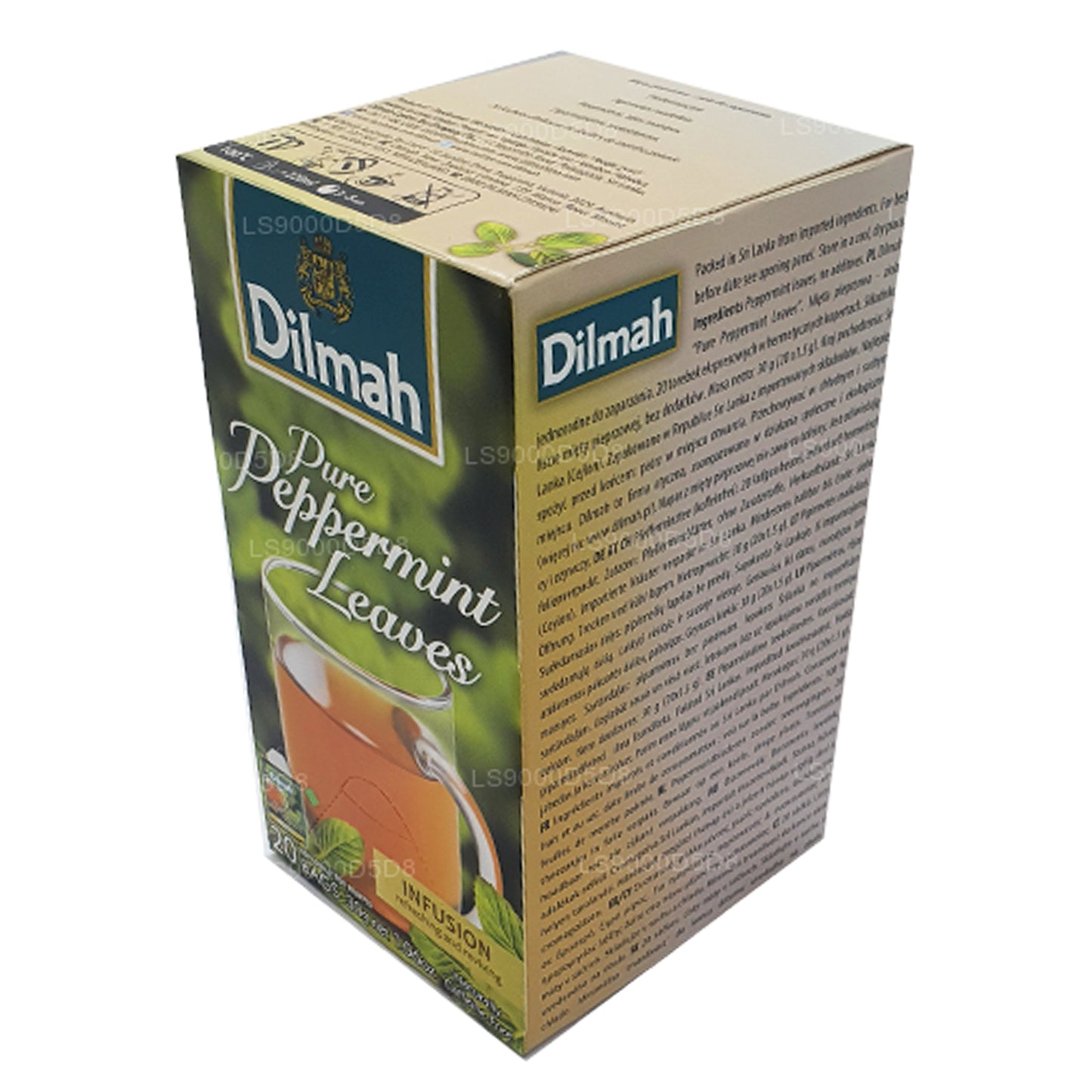 Dilmah, foglie di menta piperita pure (30g), 20 bustine di tè