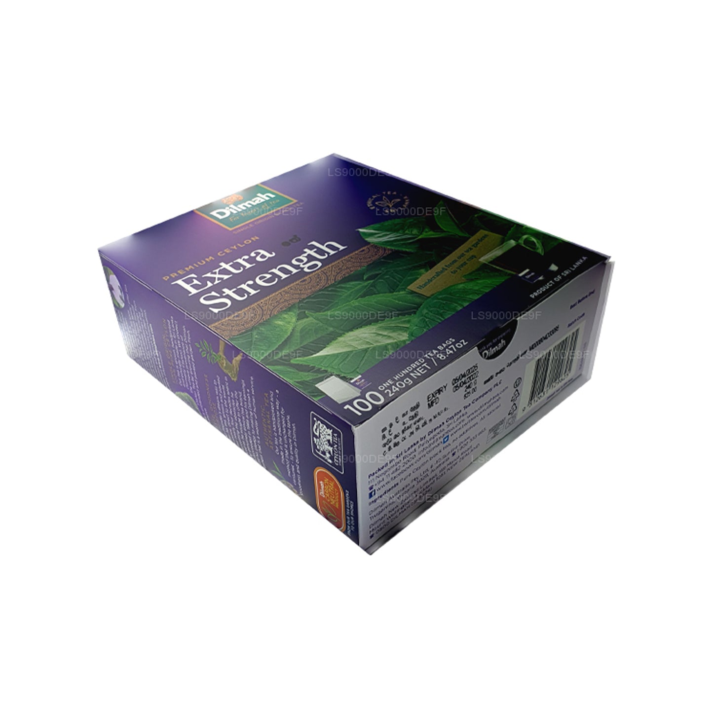 Tè di Ceylon Dilmah Premium Extra Strength (240 g) 100 bustine di tè