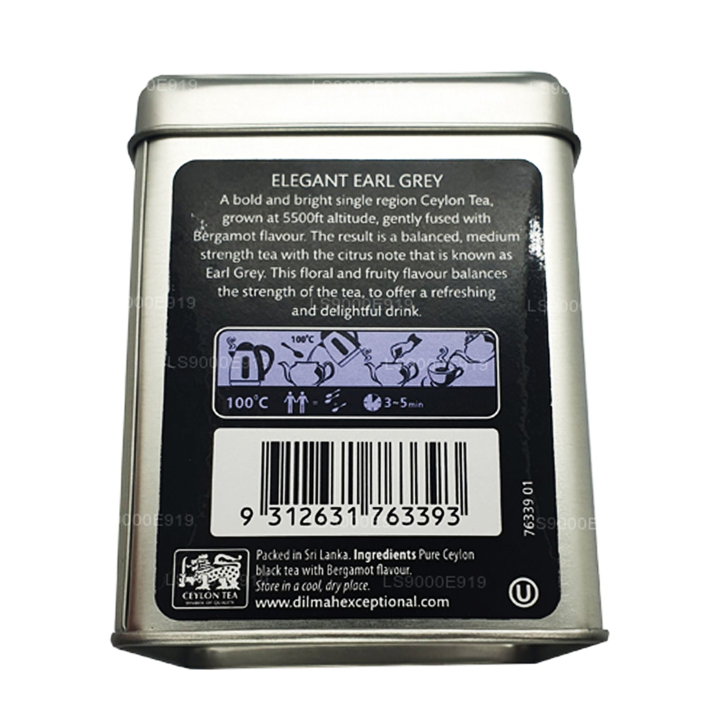 Tè Dilmah Exceptional Elegant Earl Grey Real Leaf (100 g)