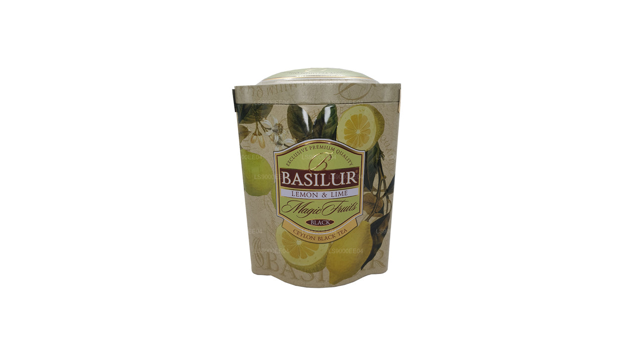 Basilur Magic Fruits - Contenitore in latta al limone e lime, 100 g