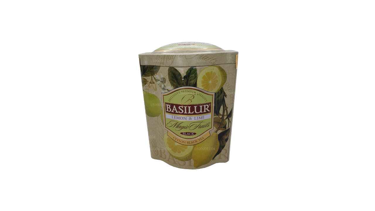 Basilur Magic Fruits - Contenitore in latta al limone e lime, 100 g