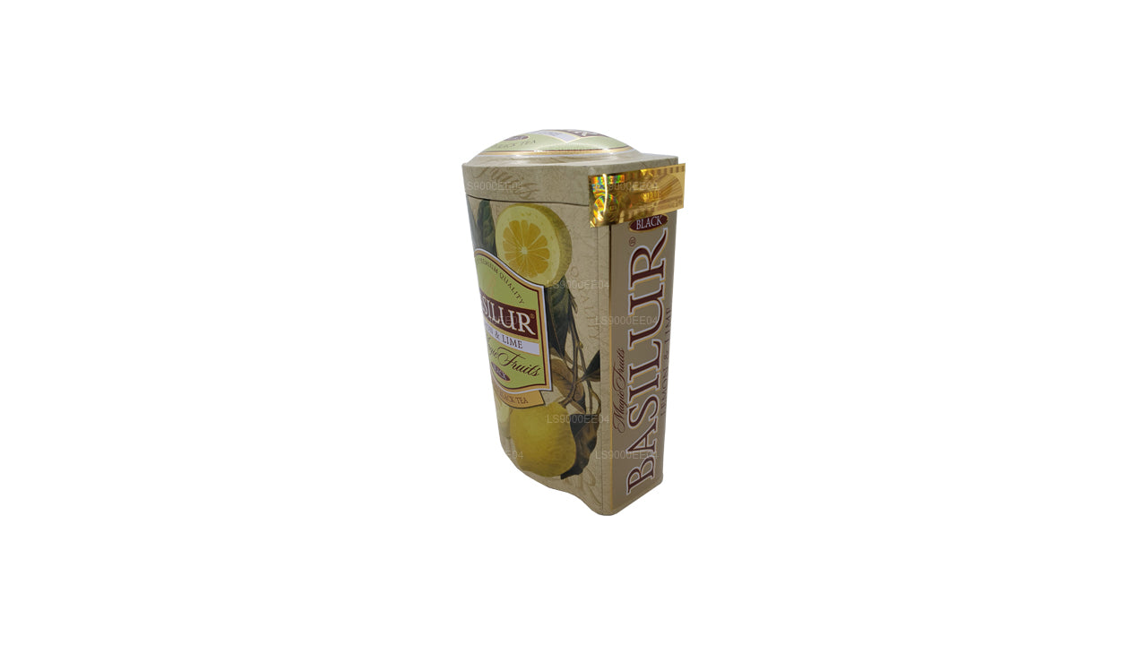 Basilur Magic Fruits - Contenitore in latta al limone e lime, 100 g