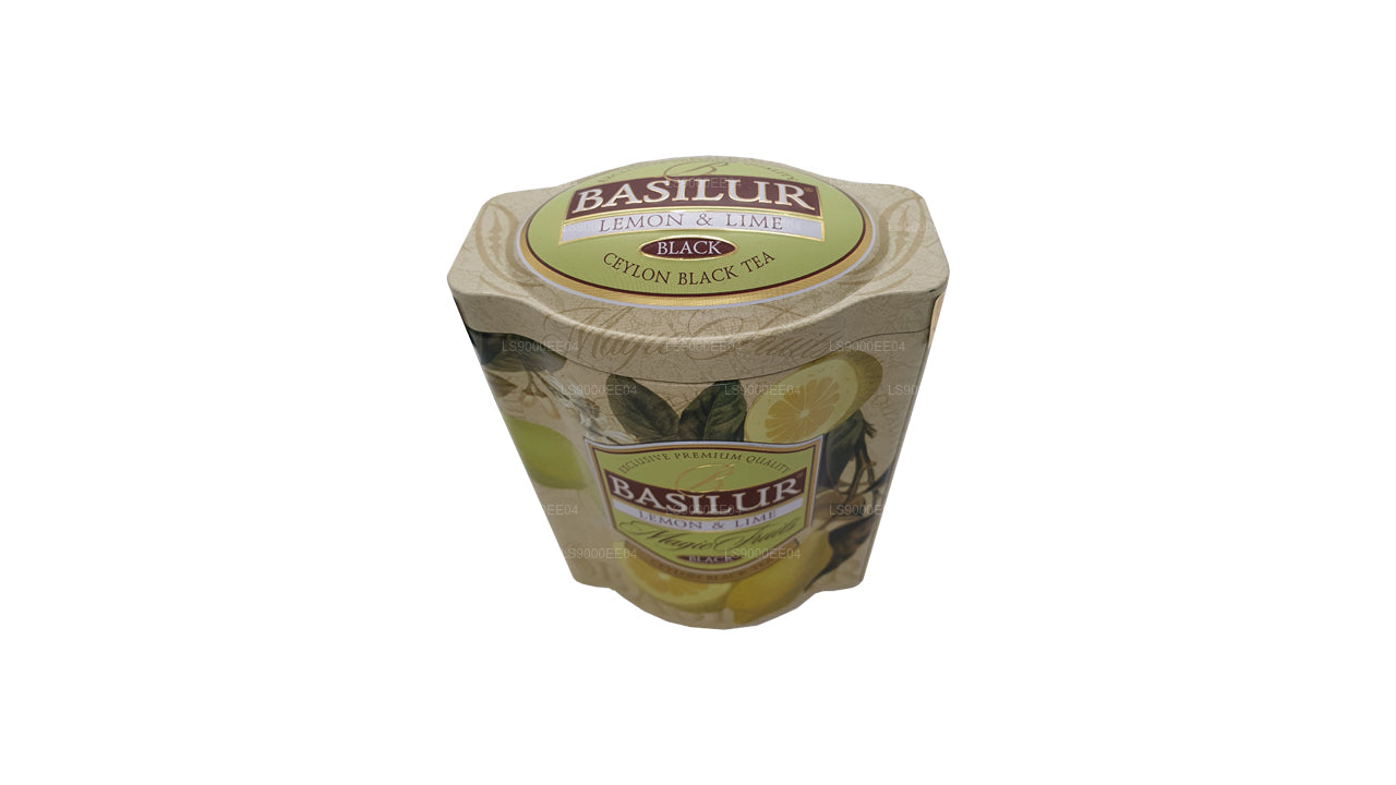 Basilur Magic Fruits - Contenitore in latta al limone e lime, 100 g