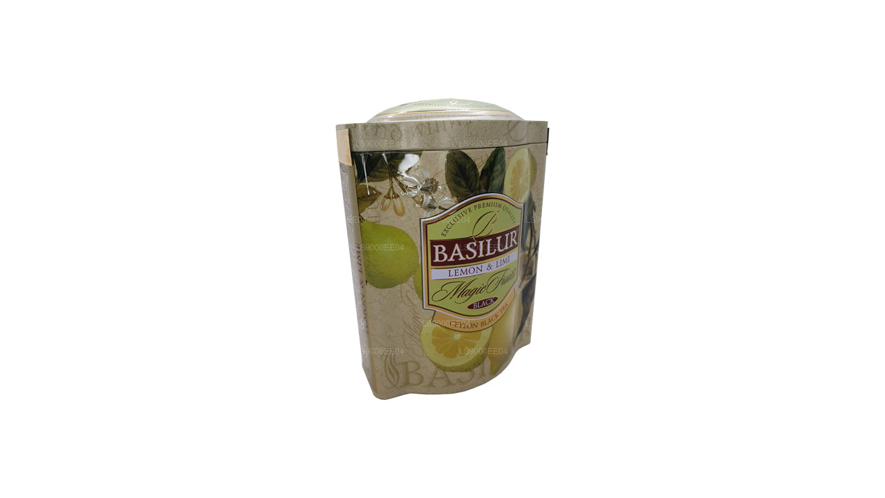 Basilur Magic Fruits - Contenitore in latta al limone e lime, 100 g