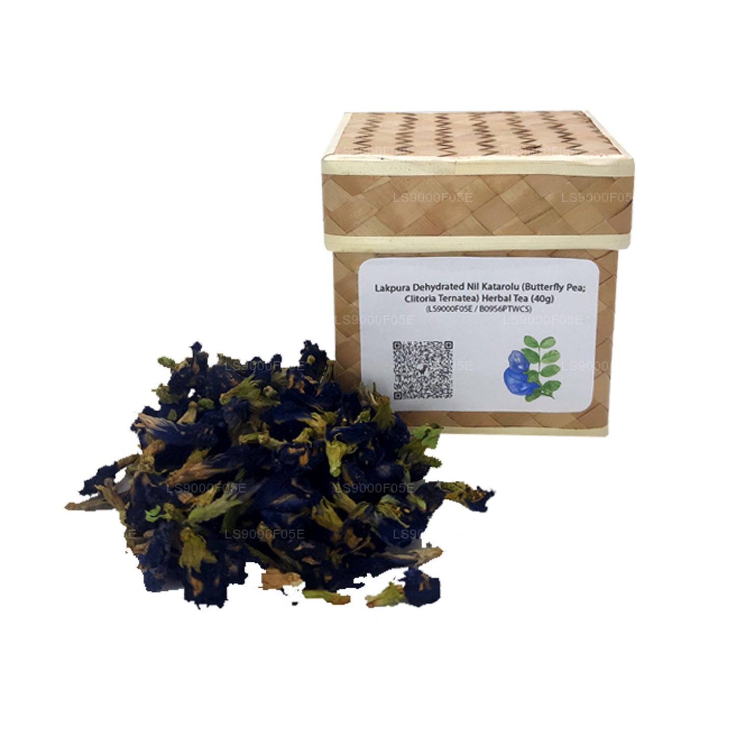 Lakpura Dishydrated Nil Katarolu (Pisello farfalla; Clitoria Ternatea) Tè alle erbe (40g)