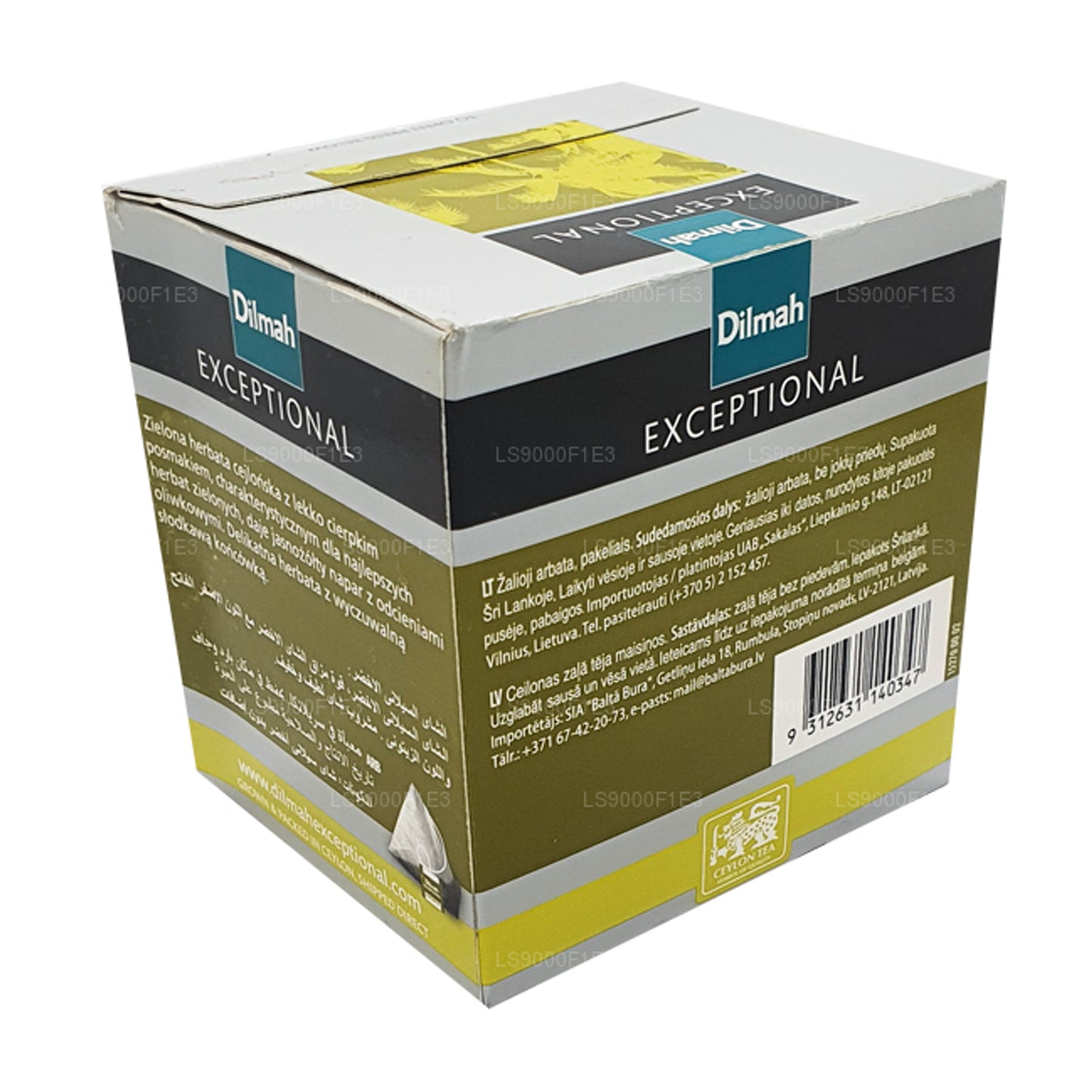 Dilmah Exceptional Ceylon Green Tea (40g) 20 bustine di tè