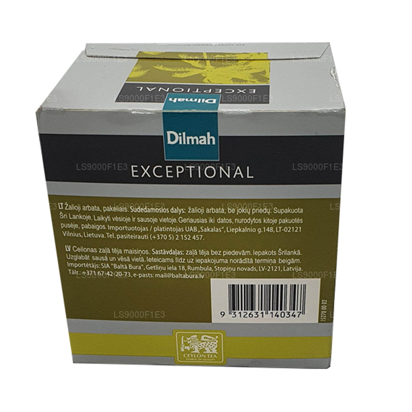 Dilmah Exceptional Ceylon Green Tea (40g) 20 bustine di tè