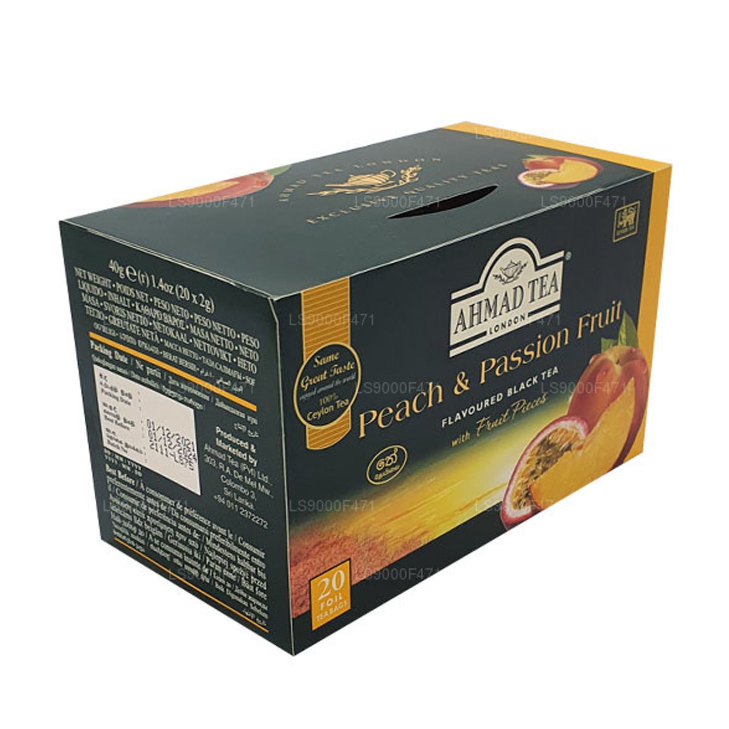 Ahmad Tea Peach and Passion 20 bustine di tè in alluminio (40 g)