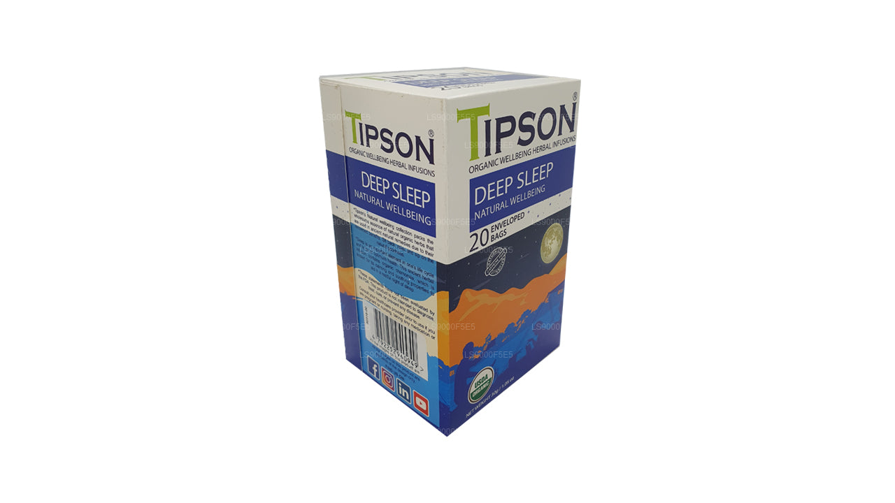 Tipson Organic Deep Sleep Natural Wellbeing, 20 sacchetti con buste (30 g)