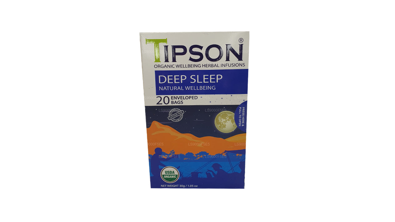 Tipson Organic Deep Sleep Natural Wellbeing, 20 sacchetti con buste (30 g)