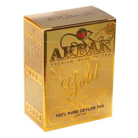 Tè di Ceylon Akbar Gold Premium puro al 100%, tè sfuso (100 g)