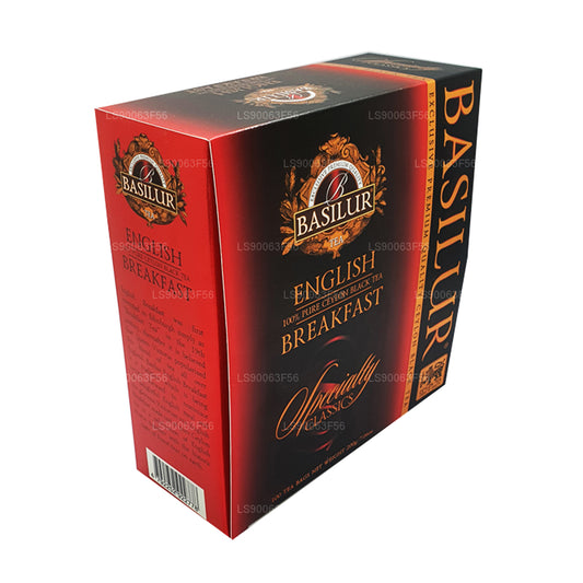 Basilur English Breakfast Pure Ceylon Black Tea (200g) 100 bustine di tè