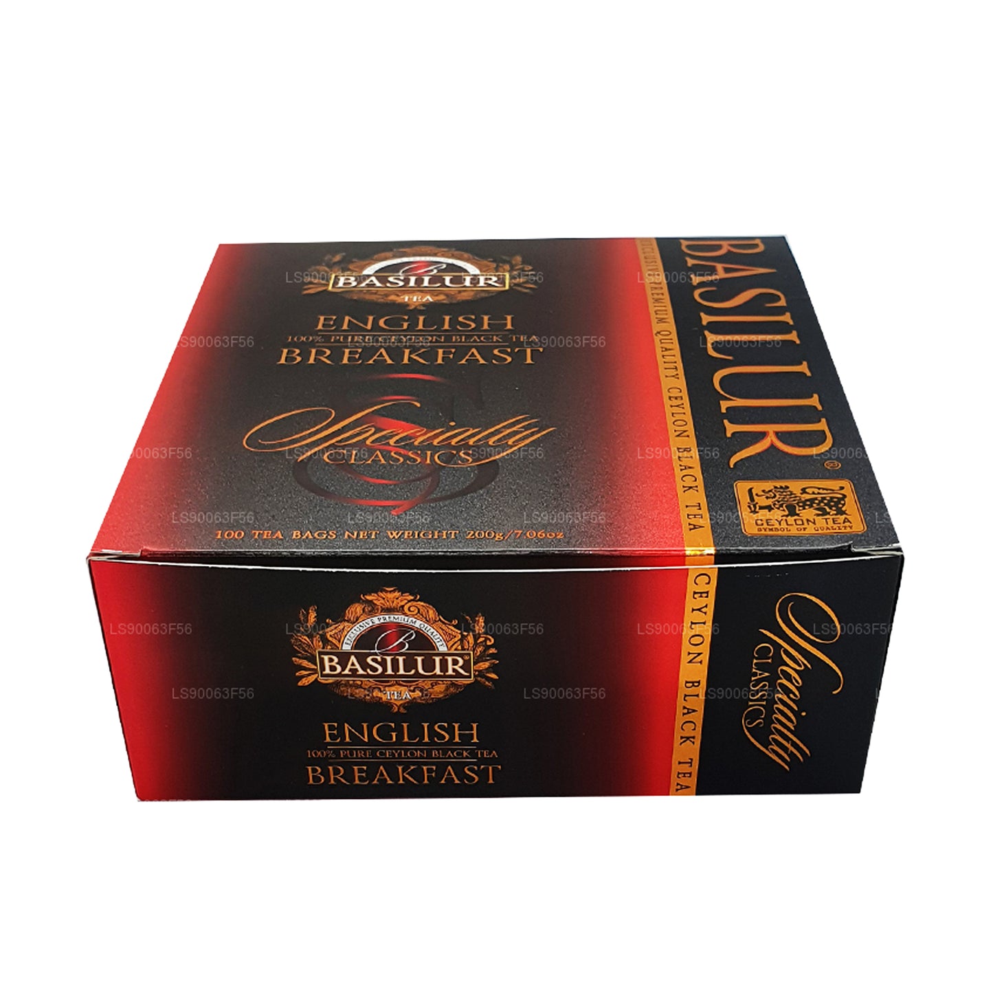 Basilur English Breakfast Pure Ceylon Black Tea (200g) 100 bustine di tè