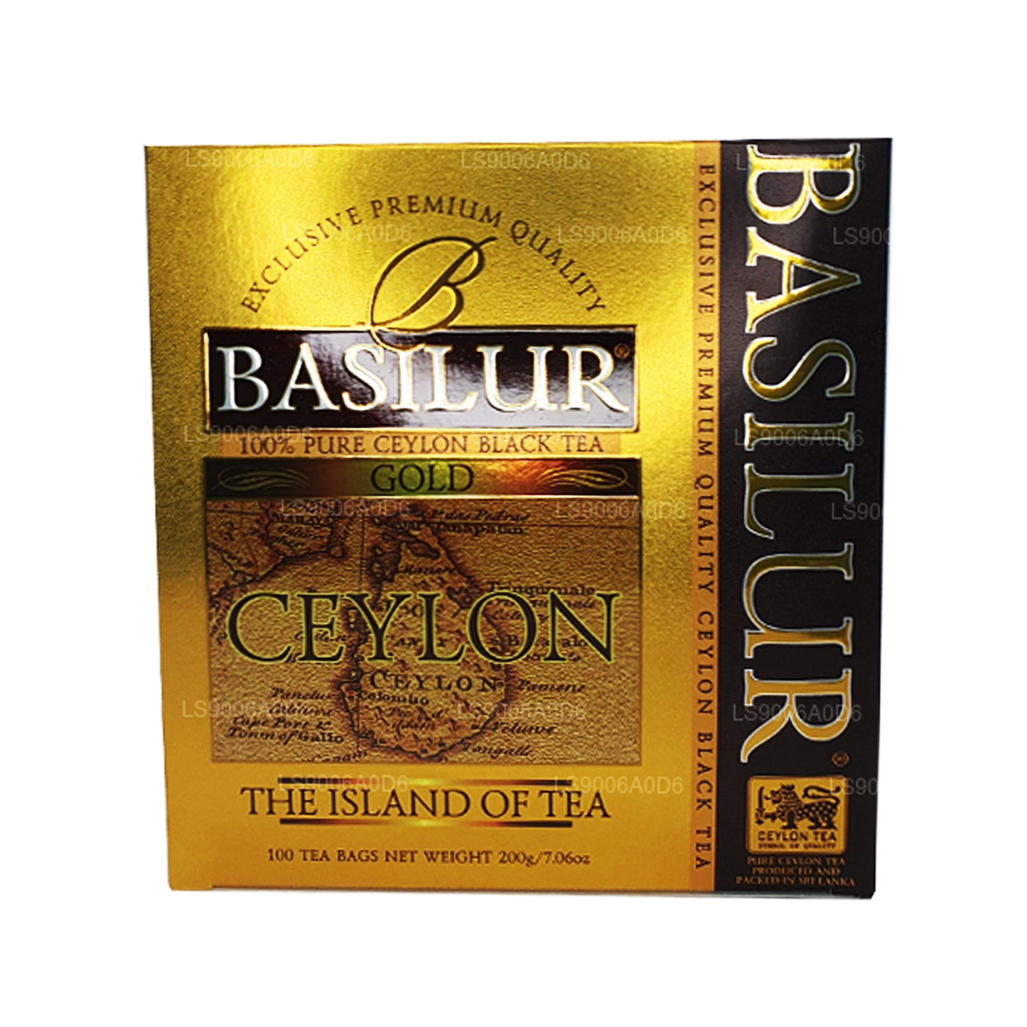 Tè nero di Ceylon esclusivo Basilur Island of Gold di alta qualità (200 g) 100 bustine di tè