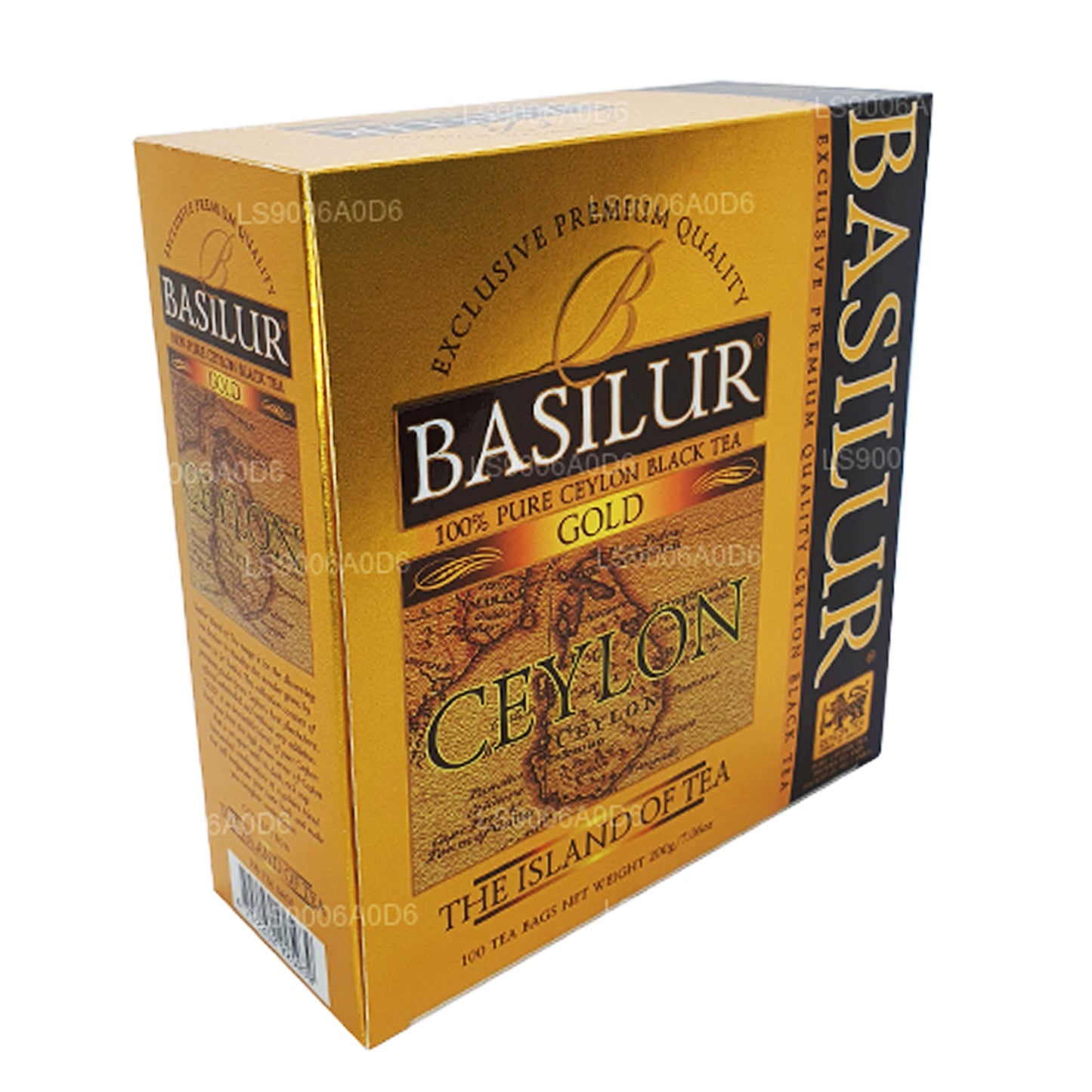 Tè nero di Ceylon esclusivo Basilur Island of Gold di alta qualità (200 g) 100 bustine di tè