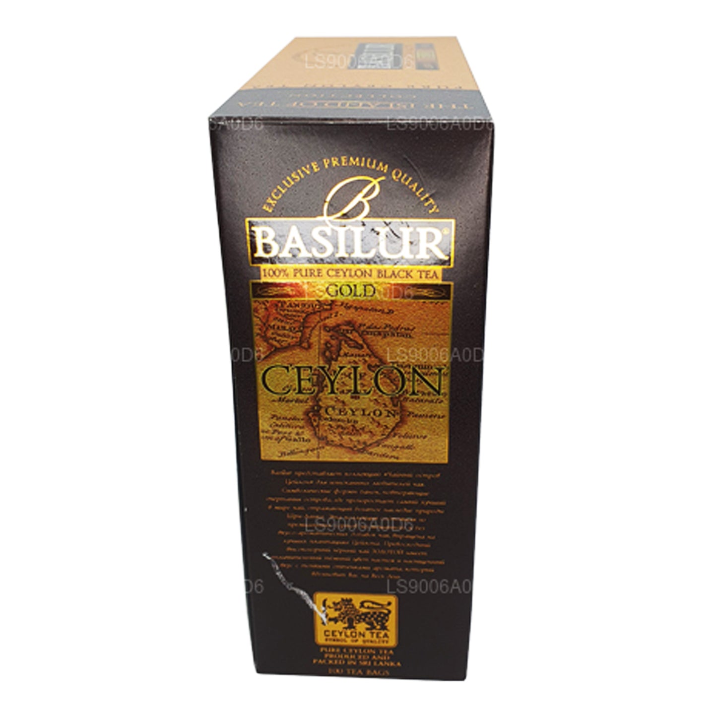 Tè nero di Ceylon esclusivo Basilur Island of Gold di alta qualità (200 g) 100 bustine di tè