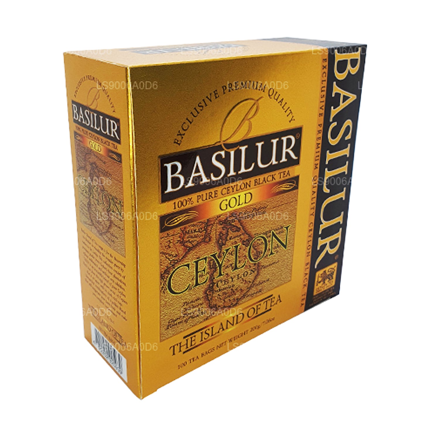 Tè nero di Ceylon esclusivo Basilur Island of Gold di alta qualità (200 g) 100 bustine di tè