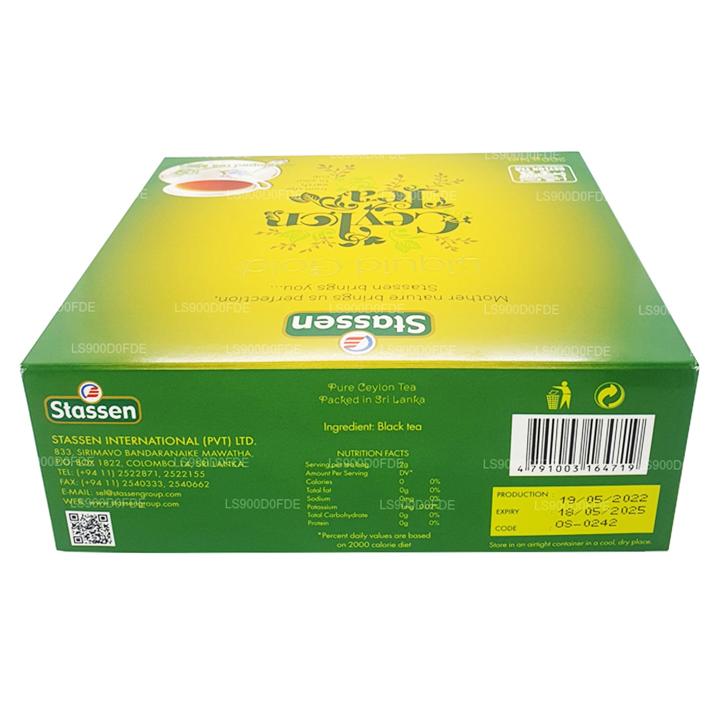 Stassen Liquid Gold Tea (200 g) 100 bustine di tè