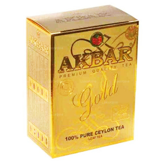 Tè di Ceylon Akbar Gold Premium puro al 100%, tè sfuso (250 g)