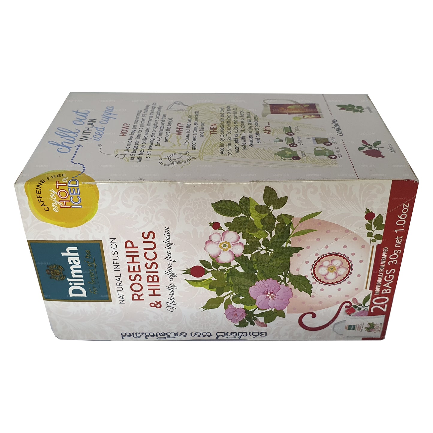 Tè nero aromatizzato alla rosa canina e ibisco Dilmah (30g)