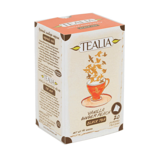 Tealia Vanilla Ginger Peach (40 g) 20 bustine di tè Pyramid