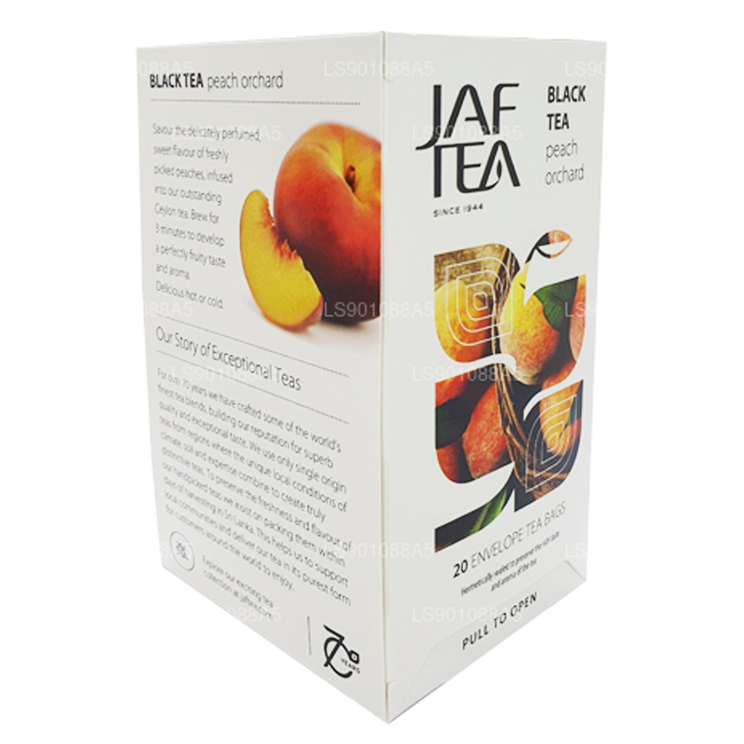 Jaf Tea Pure Fruits Collection Black Tea Peach Orchard (30 g) 20 bustine di tè