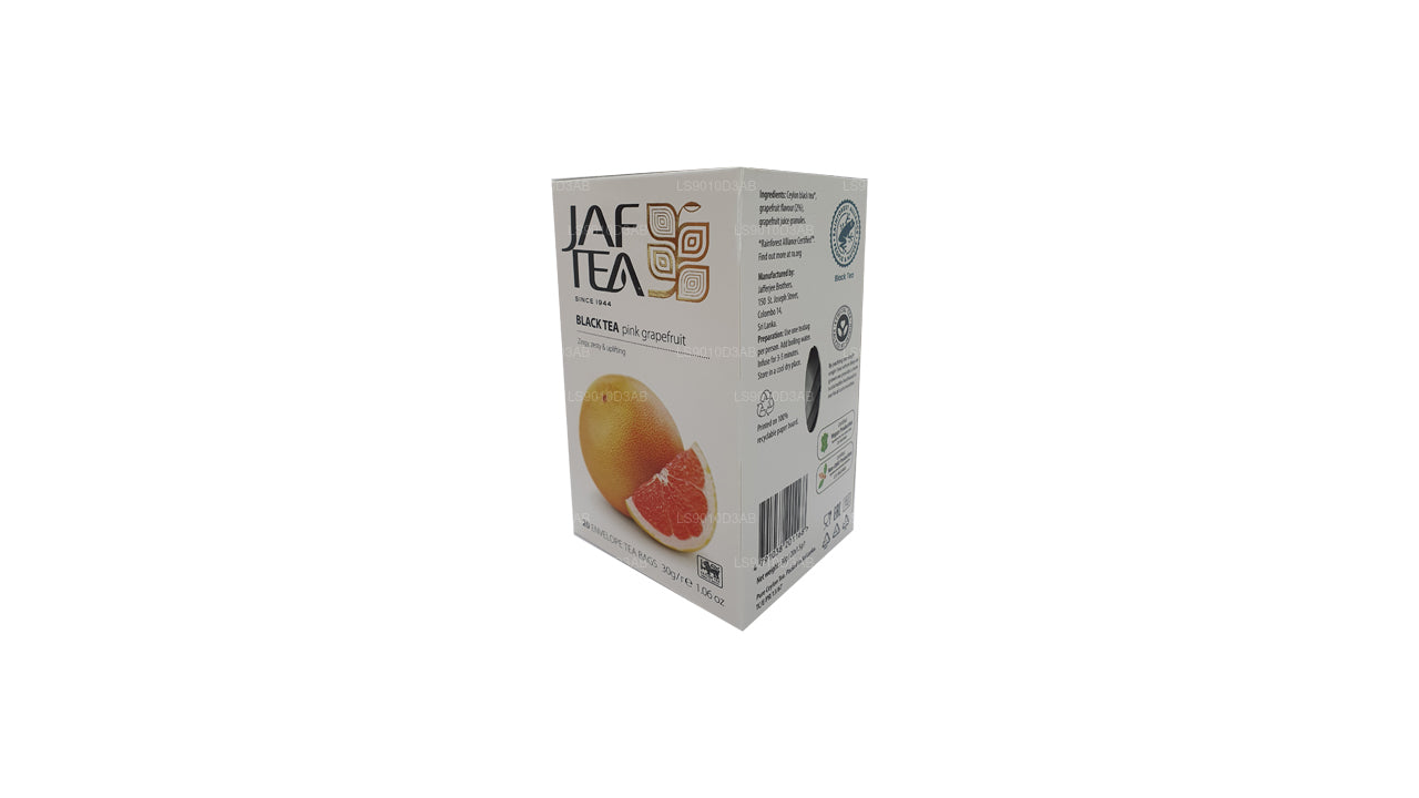 Jaf Tea Pure Fruits Collection, tè nero, pompelmo rosa, bustine di tè in carta stagnola (30 g)