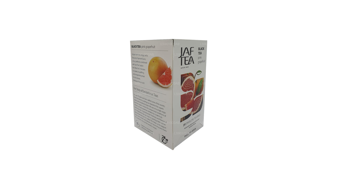 Jaf Tea Pure Fruits Collection, tè nero, pompelmo rosa, bustine di tè in carta stagnola (30 g)