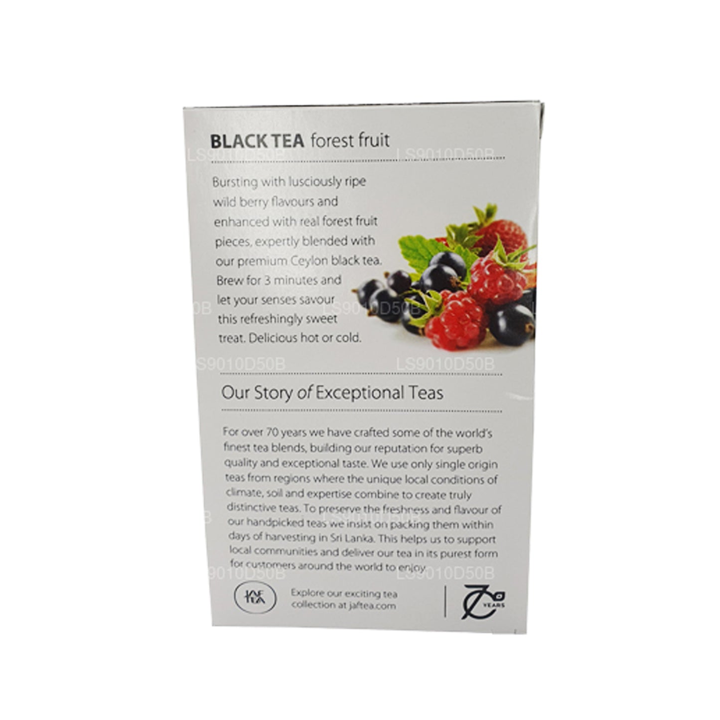 Jaf Tea Pure Fruits Collection Black Tea Forest Fruit (30 g) 20 bustine di tè